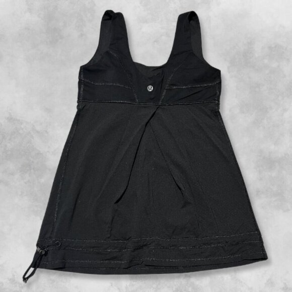 Lululemon Athletica Active Tank Top Racerback Form-Fitting Breathable Black W 6 - Picture 2 of 4